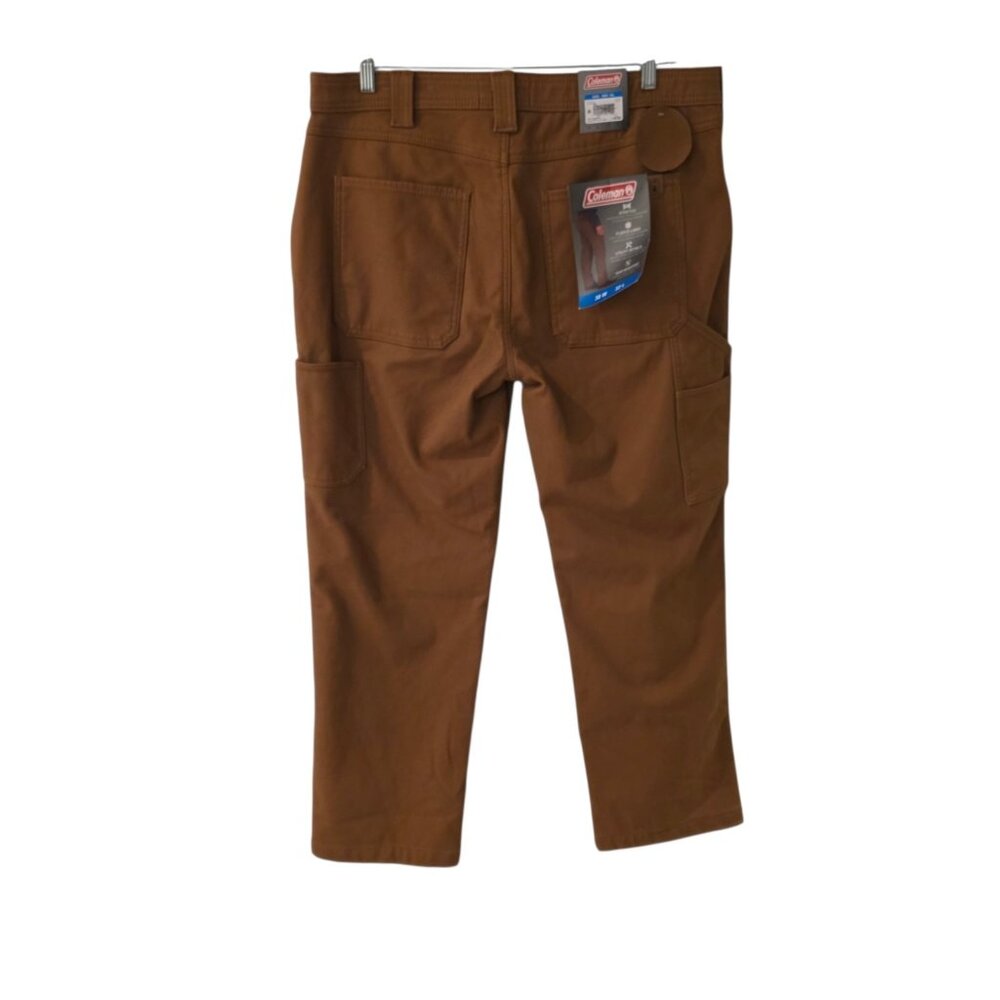 Coleman‎ Carpenter Fleece Lined Pants Toffee Brown Warm Mens 38Wx32L NEW NWT